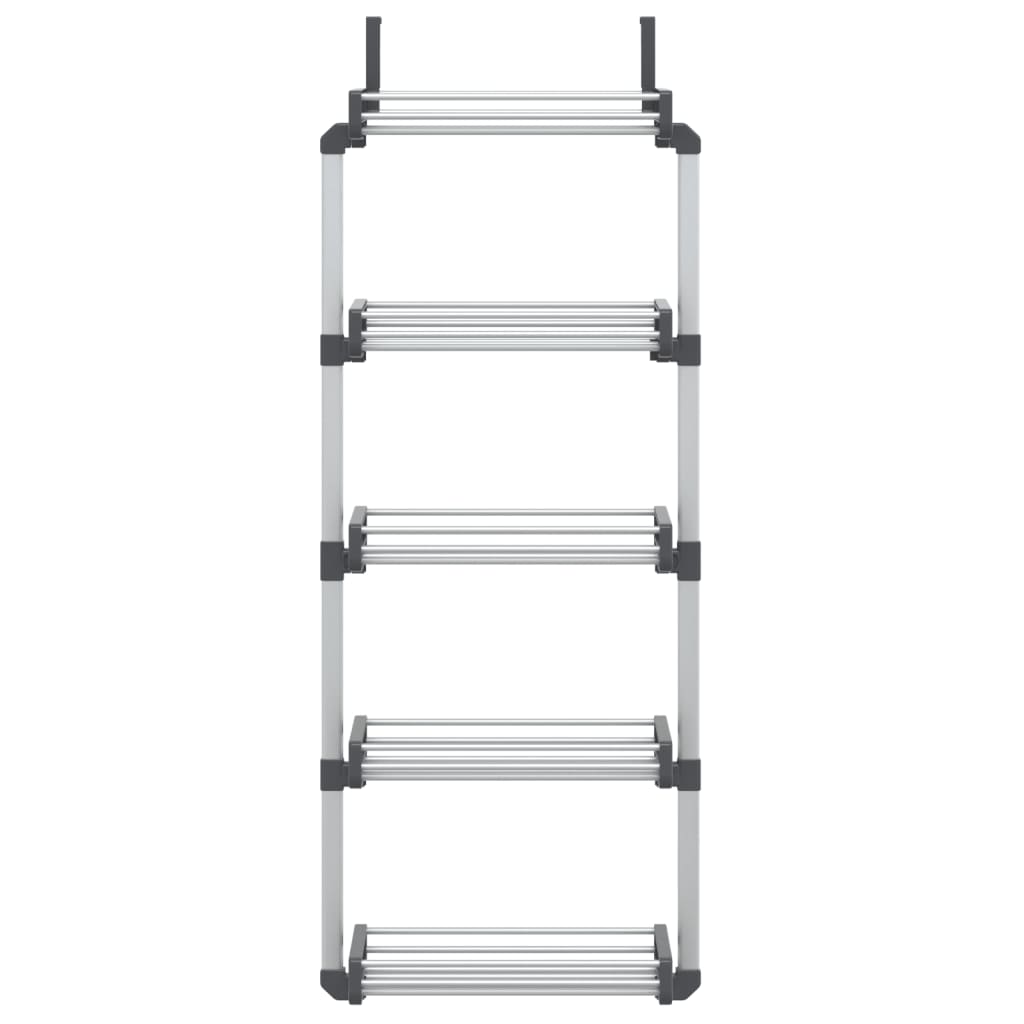 vidaXL Door Organiser with 5 Shelves 52x20x135 cm Aluminium