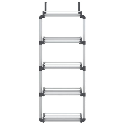 vidaXL Door Organiser with 5 Shelves 52x20x135 cm Aluminium