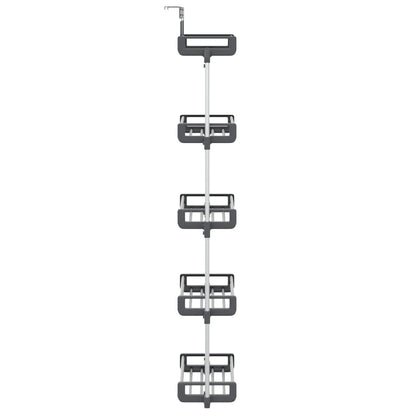 vidaXL Door Organiser with 5 Shelves 52x20x135 cm Aluminium