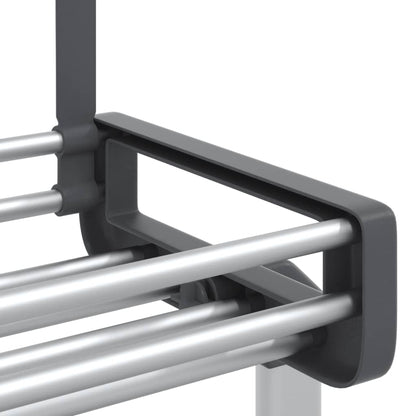 vidaXL Door Organiser with 5 Shelves 52x20x135 cm Aluminium