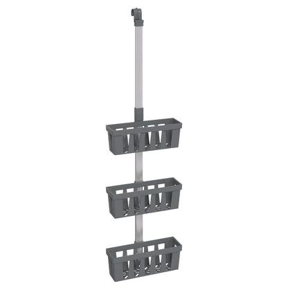 vidaXL Shower Hanger Shelf 30x15x(67-105) cm Aluminium