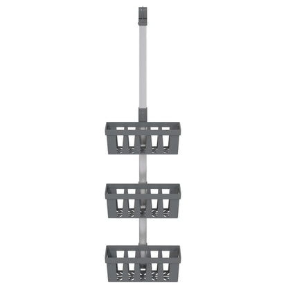 vidaXL Shower Hanger Shelf 30x15x(67-105) cm Aluminium
