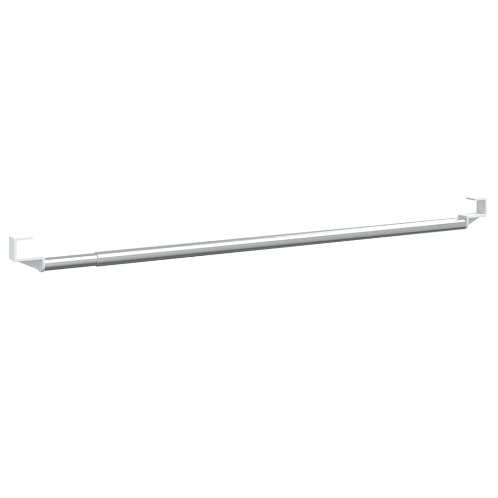vidaXL Curtain Rails 2 pcs White and Silver 40-60 cm Aluminium