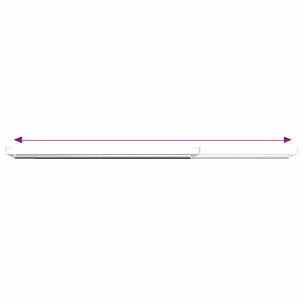 vidaXL Curtain Rails 2 pcs White and Silver 40-60 cm Aluminium