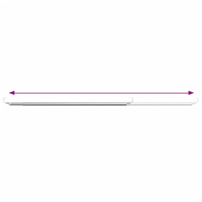 vidaXL Curtain Rails 2 pcs White and Silver 40-60 cm Aluminium