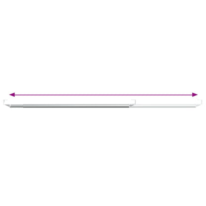vidaXL Curtain Rails 2 pcs White and Silver 60-105 cm Aluminium