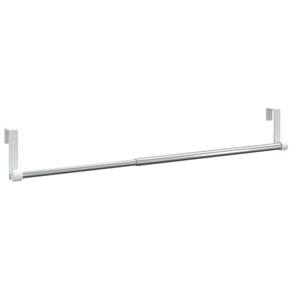 vidaXL Curtain Rails 2 pcs White and Silver 40-60 cm Aluminium