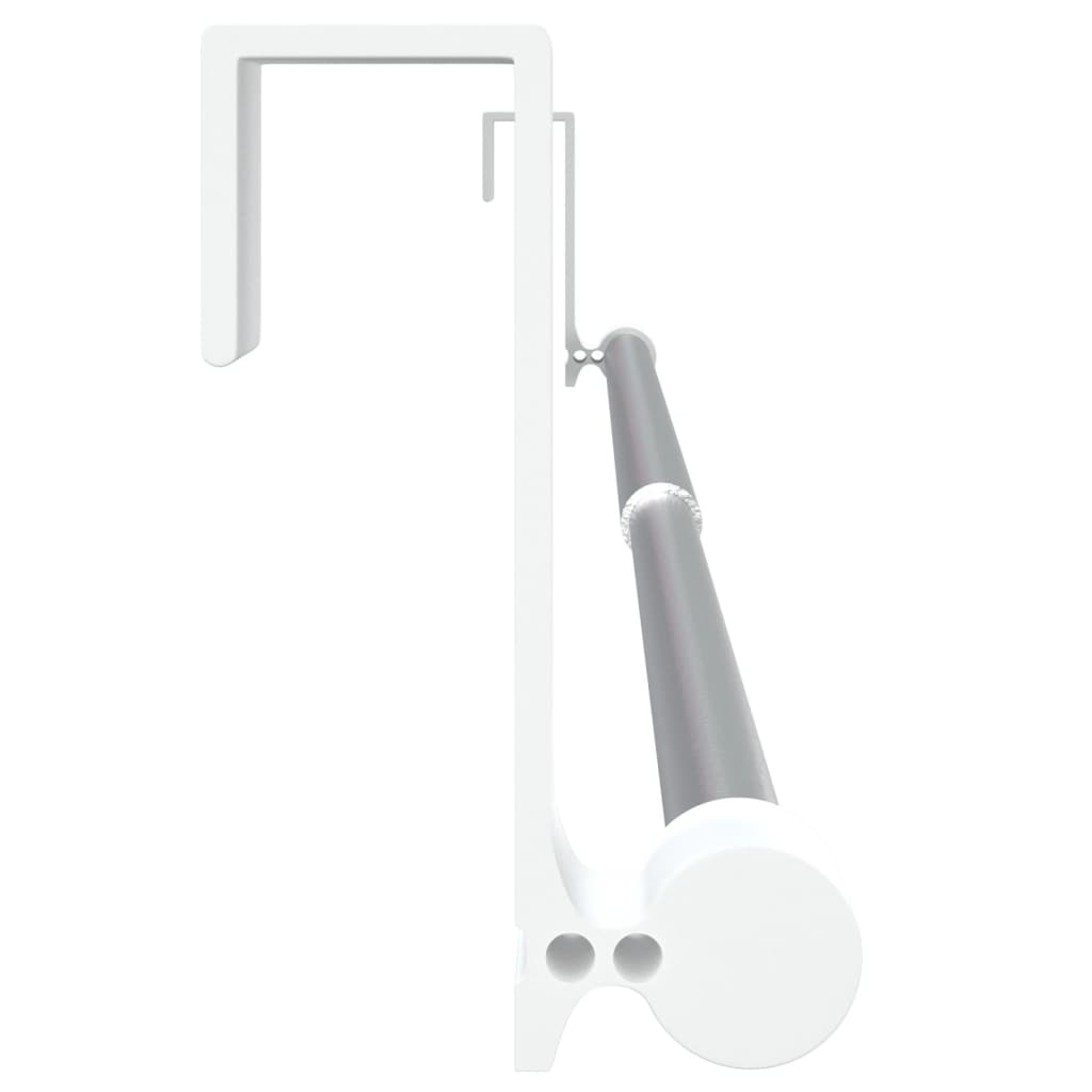 vidaXL Curtain Rails 2 pcs White and Silver 40-60 cm Aluminium