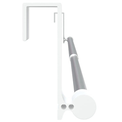 vidaXL Curtain Rails 2 pcs White and Silver 40-60 cm Aluminium