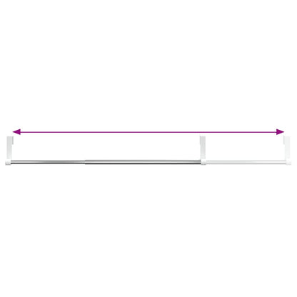 vidaXL Curtain Rails 2 pcs White and Silver 40-60 cm Aluminium