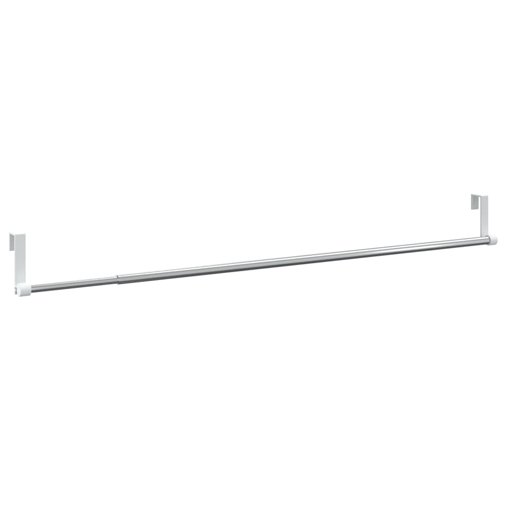 vidaXL Curtain Rails 2 pcs White and Silver 60-105 cm Aluminium
