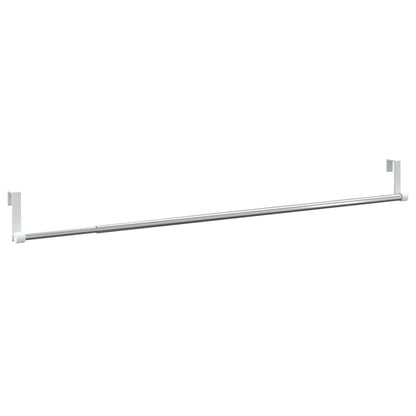 vidaXL Curtain Rails 2 pcs White and Silver 60-105 cm Aluminium