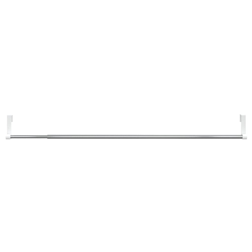 vidaXL Curtain Rails 2 pcs White and Silver 60-105 cm Aluminium