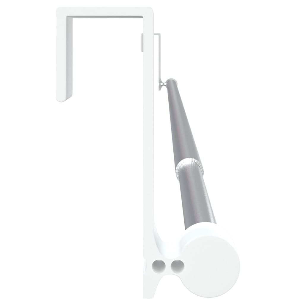 vidaXL Curtain Rails 2 pcs White and Silver 60-105 cm Aluminium