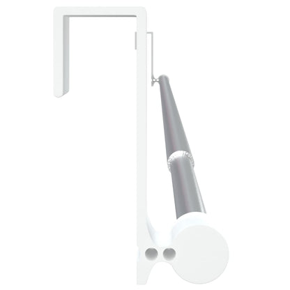 vidaXL Curtain Rails 2 pcs White and Silver 60-105 cm Aluminium
