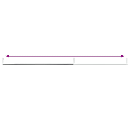 vidaXL Curtain Rails 2 pcs White and Silver 60-105 cm Aluminium