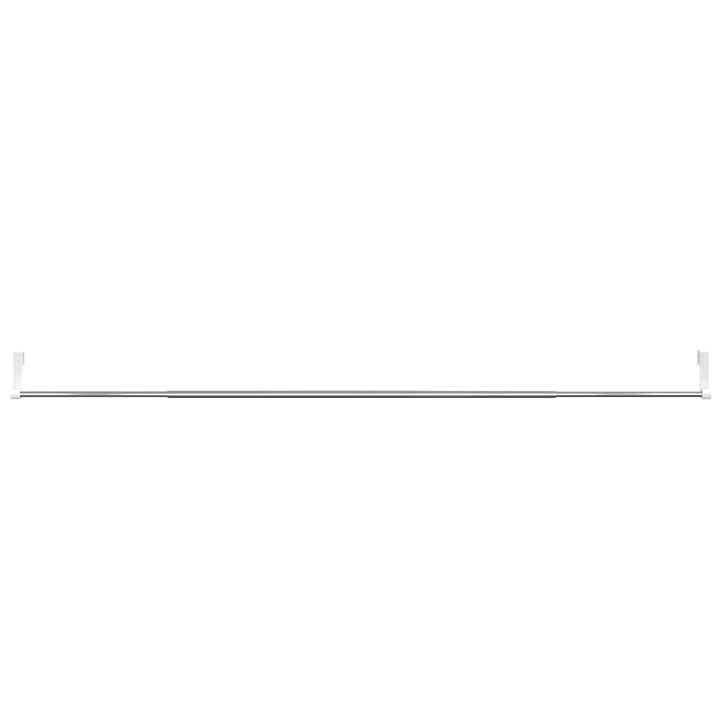 vidaXL Curtain Rails 2 pcs White and Silver 90-135 cm Aluminium