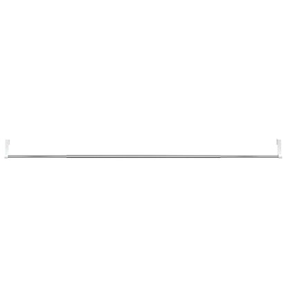vidaXL Curtain Rails 2 pcs White and Silver 90-135 cm Aluminium