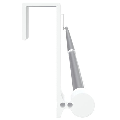 vidaXL Curtain Rails 2 pcs White and Silver 90-135 cm Aluminium