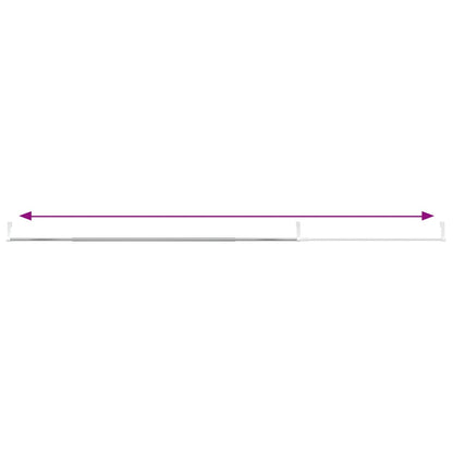 vidaXL Curtain Rails 2 pcs White and Silver 90-135 cm Aluminium