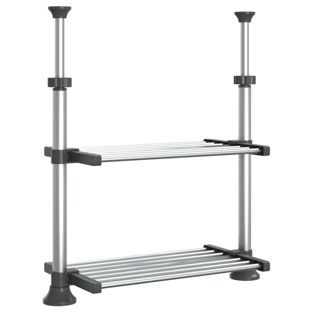 vidaXL Kitchen Shelf 50x25x(50-70) cm Aluminium