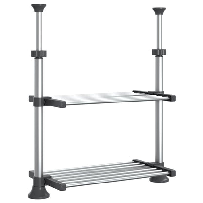 vidaXL Kitchen Shelf 50x25x(50-70) cm Aluminium