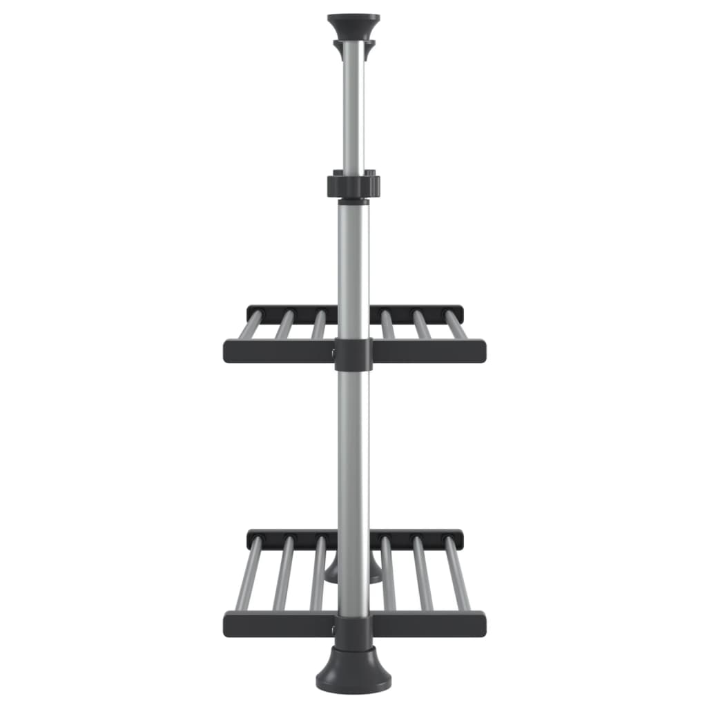 vidaXL Kitchen Shelf 50x25x(50-70) cm Aluminium