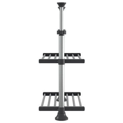 vidaXL Kitchen Shelf 50x25x(50-70) cm Aluminium
