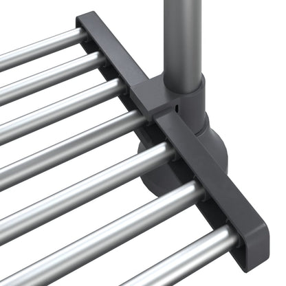 vidaXL Kitchen Shelf 50x25x(50-70) cm Aluminium