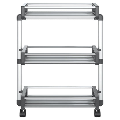 vidaXL Storage Trolley 59x20x75 cm Aluminium