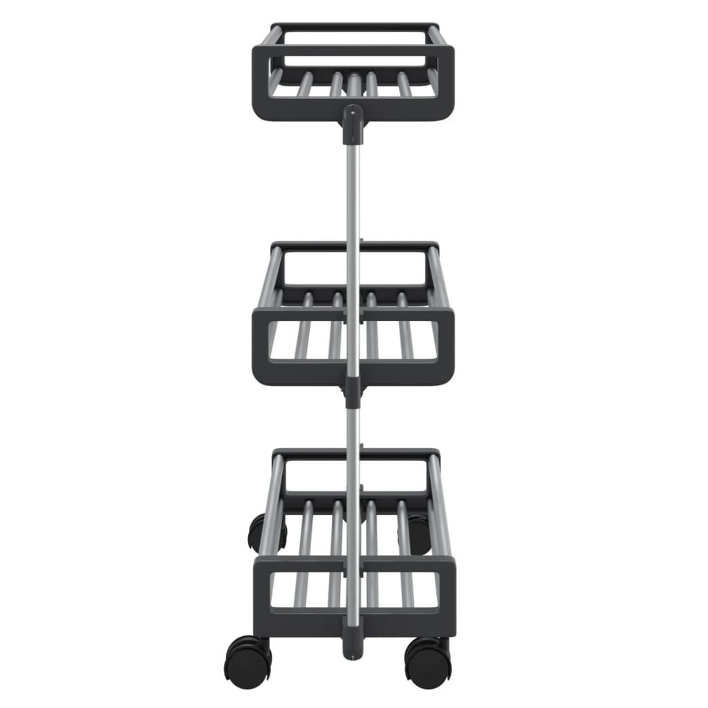vidaXL Storage Trolley 59x20x75 cm Aluminium
