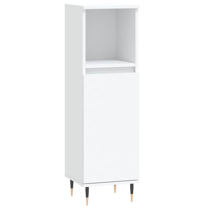 vidaXL 3 Piece Bathroom Cabinet Set White Engineered Wood