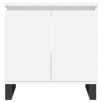 vidaXL 3 Piece Bathroom Cabinet Set White Engineered Wood