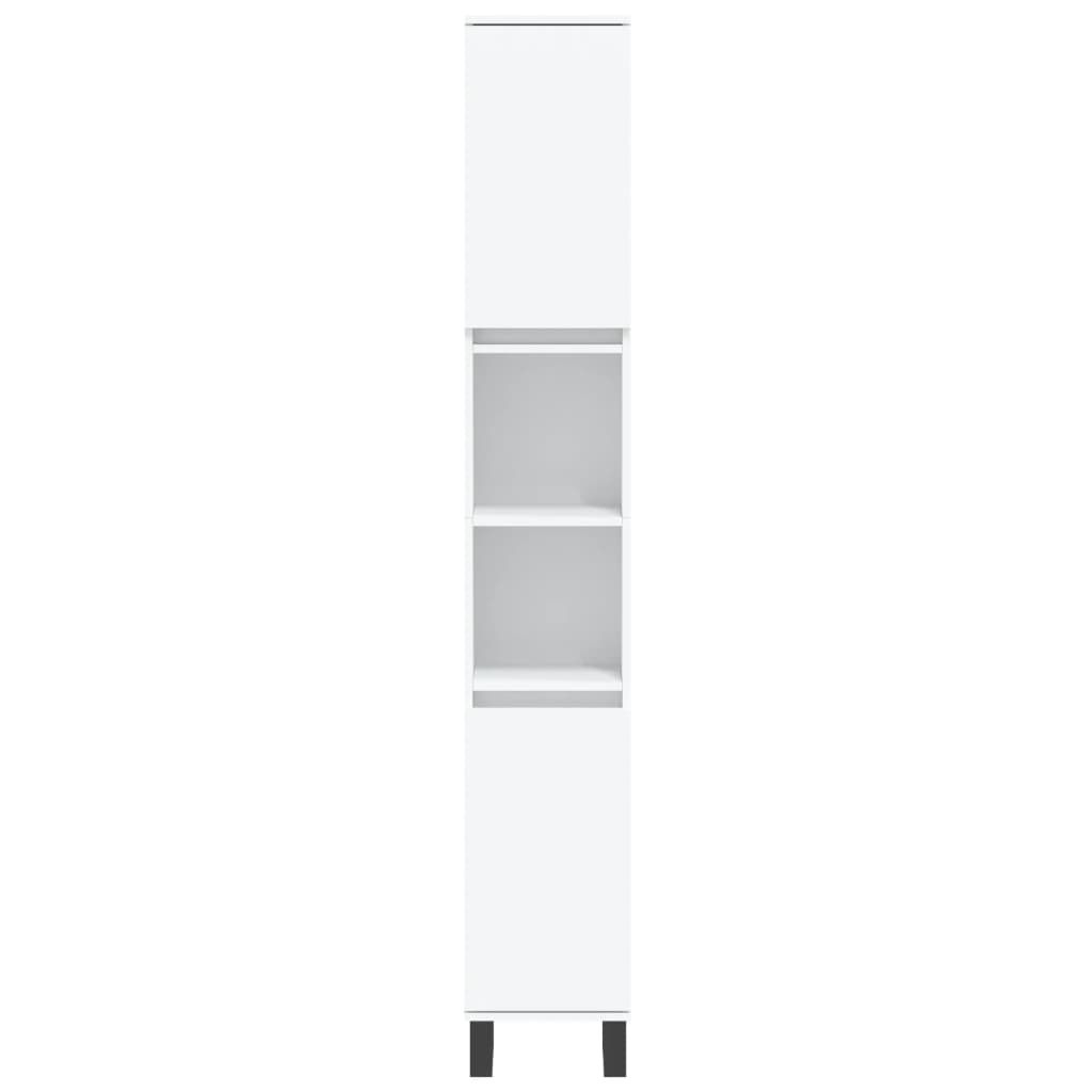 vidaXL 3 Piece Bathroom Cabinet Set White Engineered Wood