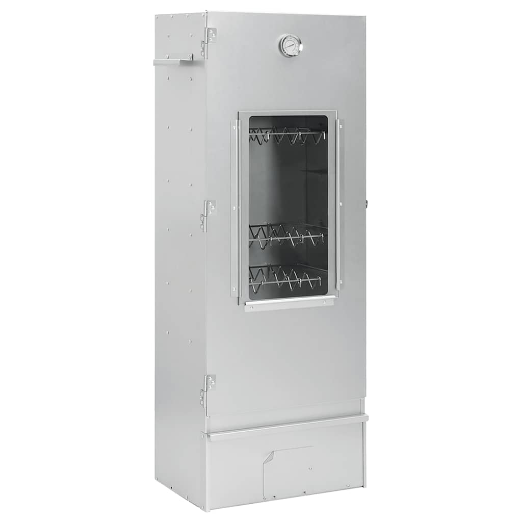 vidaXL BBQ Oven Smoker with Wood Chips 44,5x29x110 cm Galvanised Steel