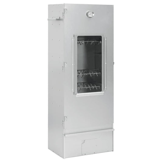 vidaXL BBQ Oven Smoker with Wood Chips 44,5x29x110 cm Galvanised Steel