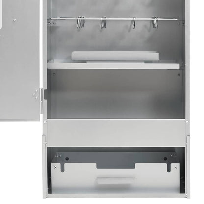 vidaXL BBQ Oven Smoker with Wood Chips 44.5x29x110 cm Galvanised steel