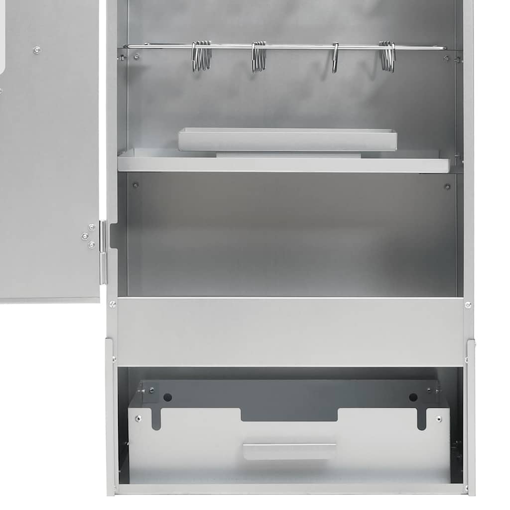 vidaXL BBQ Oven Smoker with Wood Chips 44,5x29x110 cm Galvanised Steel
