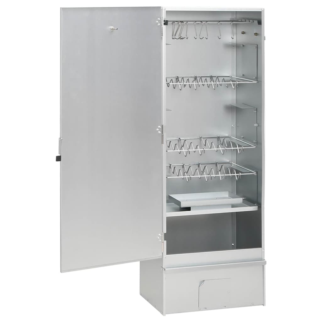 vidaXL BBQ Oven Smoker with Wood Chips 44,5x29x110 cm Galvanised Steel