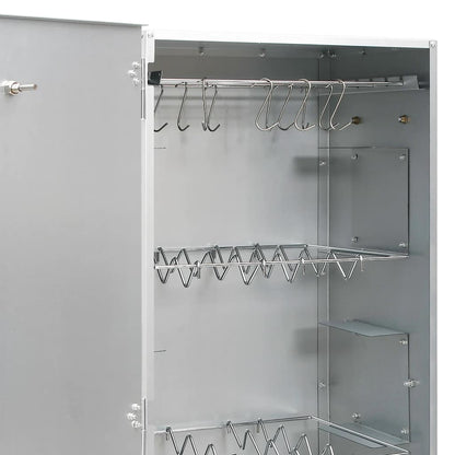 vidaXL BBQ Oven Smoker with Wood Chips 44.5x29x110 cm Galvanised steel