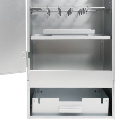 vidaXL BBQ Oven Smoker with Wood Chips 44,5x29x110 cm Galvanised Steel