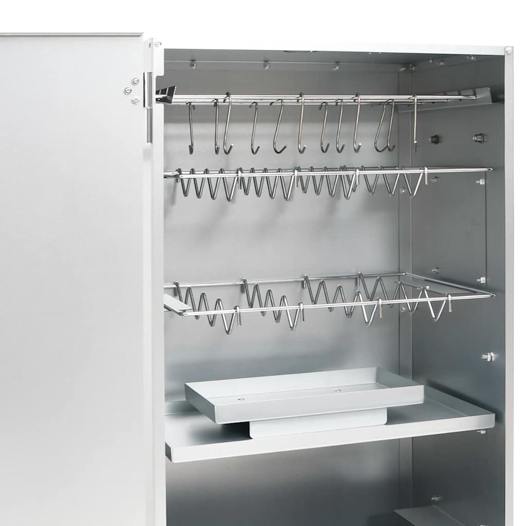 vidaXL BBQ Oven Smoker with Wood Chips 44,5x29x83 cm Galvanised Steel