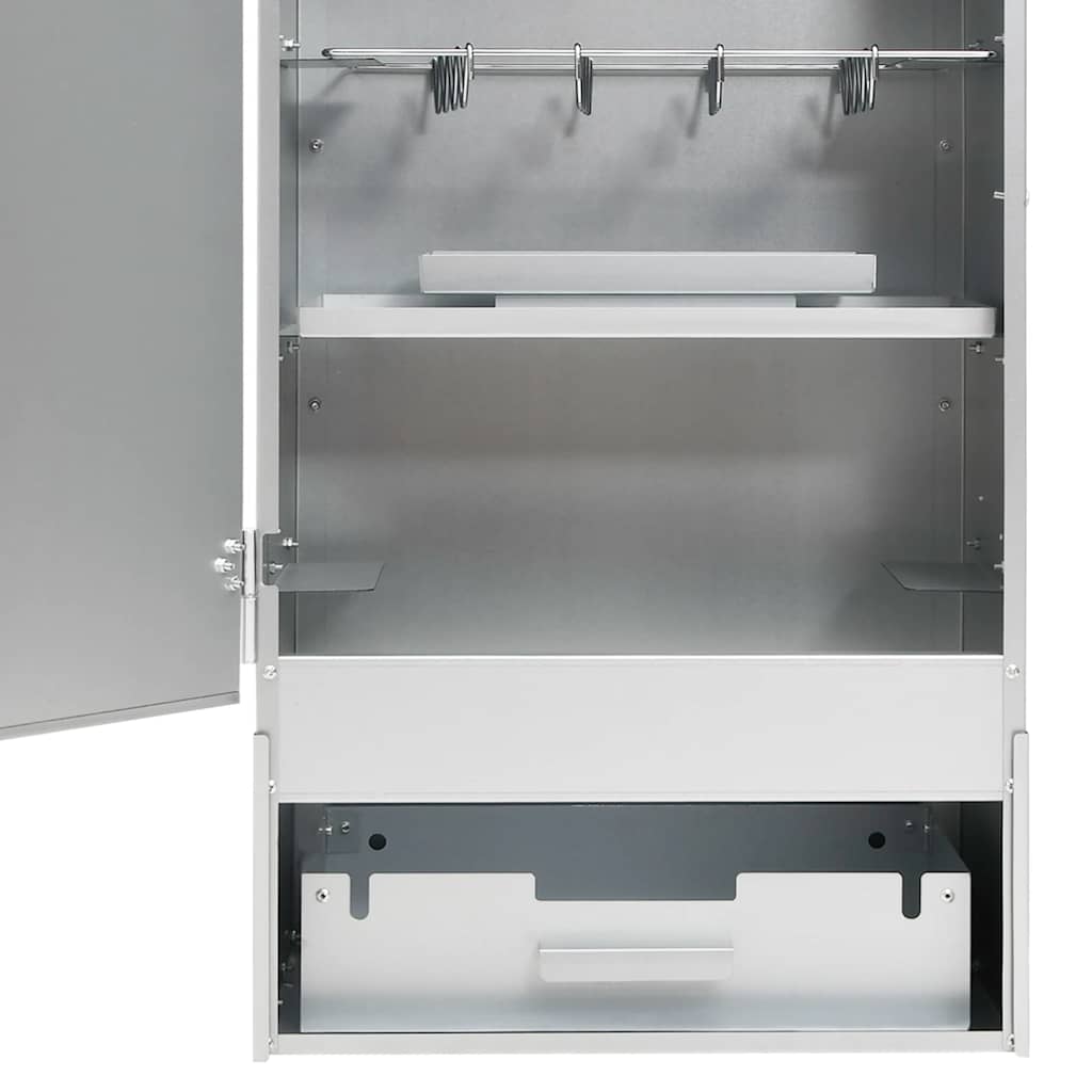 vidaXL BBQ Oven Smoker with Wood Chips 44,5x29x83 cm Galvanised Steel