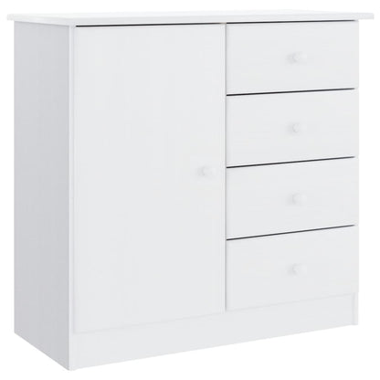 vidaXL Highboard ALTA White 77x35x165 cm Solid Wood Pine