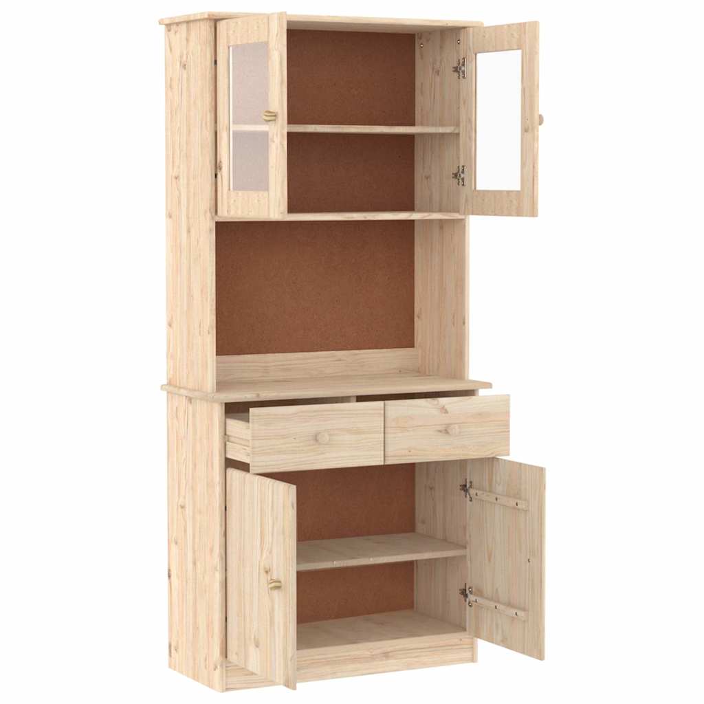 vidaXL Highboard "ALTA" 77x35x165 cm Solid Wood Pine