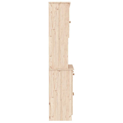 vidaXL Highboard "ALTA" 77x35x165 cm Solid Wood Pine