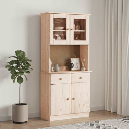 vidaXL Highboard "ALTA" 77x35x165 cm Solid Wood Pine