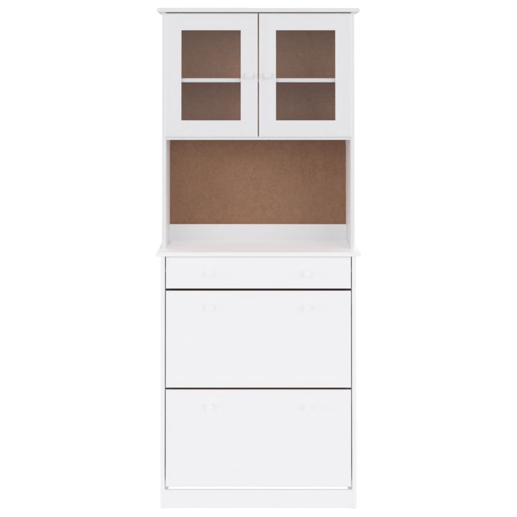 vidaXL Highboard "ALTA" White 77x35x188cm Solid Wood Pine