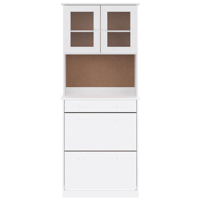 vidaXL Highboard "ALTA" White 77x35x188cm Solid Wood Pine