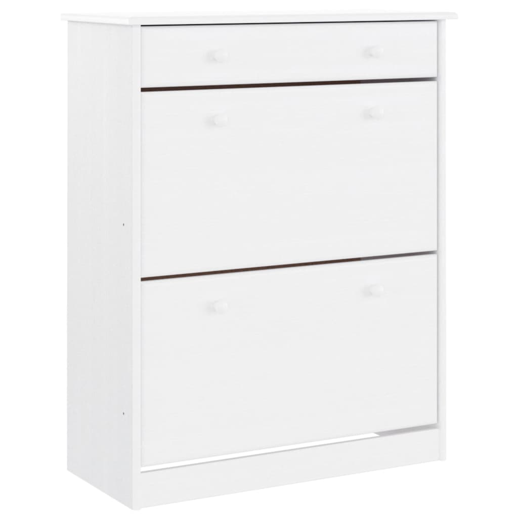 vidaXL Highboard "ALTA" White 77x35x188cm Solid Wood Pine
